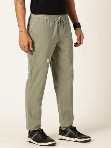 Thomas Scott MenS Relaxed Fit Pure Cotton Trousers Mint
