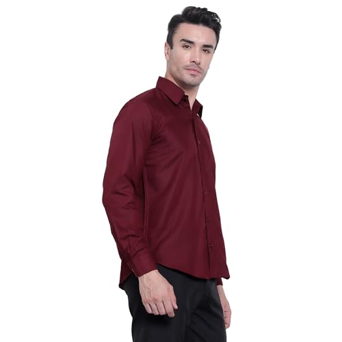 Tee Projekt Premium Plain Cotton Shirt for Men | Cotton Shirt | Casual Shirt | Solid Shirt | Full Sleeves | Formal Shirt (SFA-ST