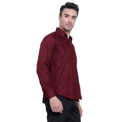 Tee Projekt Premium Plain Cotton Shirt for Men | Cotton Shirt | Casual Shirt | Solid Shirt | Full Sleeves | Formal Shirt (SFA-ST