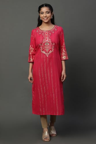 Aurelia WomenS Viscose Regular Kurta (24Fea14536-606629_Wine