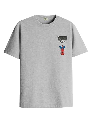 ADRO Tshirt for Men | Anime T Shirt for Men | 100% Cotton Tshirt | Graphic Printed T-Shirt | Chest Printed Tshirt | Spiderman Ts