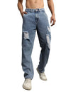 Hubberholme Men Summer Cotton Relaxed Fit Mid-Rise Jeans 4