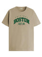 ADRO Mens Printed T Shirt - Premium Cotton Graphic Printed Tshirt - Beige T-Shirt - RN24-BOST-BE-XL