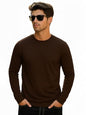 Veirdo Mens Cotton Regular Fit Solid Full Sleeve T-Shirt
