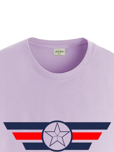 ADRO Men's Solid Regular Fit T-Shirt (RN24-CAP-PU_Purple