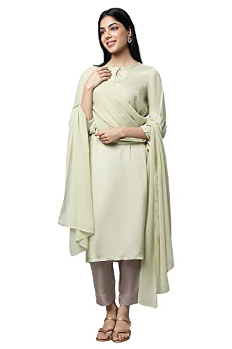 Aurelia Women Viscose Kurta Trouser With Dupatta Set