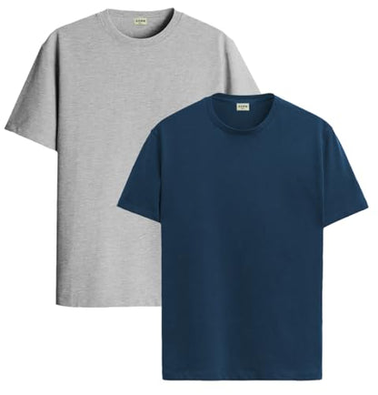 ADRO T Shirts Pack of 2 Mens Tshirts Cotton T Shirts for Men Tshirt T-Shirts Combo T Shirts Tshirts for Men Plain Solid Tshirts