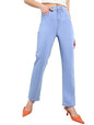 Style Quotient Women Light Blue Straight Fit High Rise Stretchable Jeans