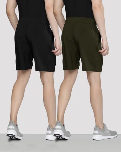 Noble Monk MenS Solid Sports Shorts