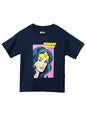 The Souled Store|Official Wonder Woman: Fierce Kids and Girl T-Shirts|Half Sleeve|Loose fit Graphic Printed| 100% Cotton Dark Bl