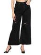 Style Quotient Women Black Wide Leg High Rise Jeans