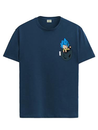 ADRO Tshirt for Men | Anime T Shirt for Men | 100% Cotton Tshirt | Graphic Printed T-Shirt | Chest Printed Tshirt | Gogeta Anime