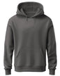 ADRO Men's Cotton Neck Hooded Sweatshirt (H24-PLN-SG_Steel Grey