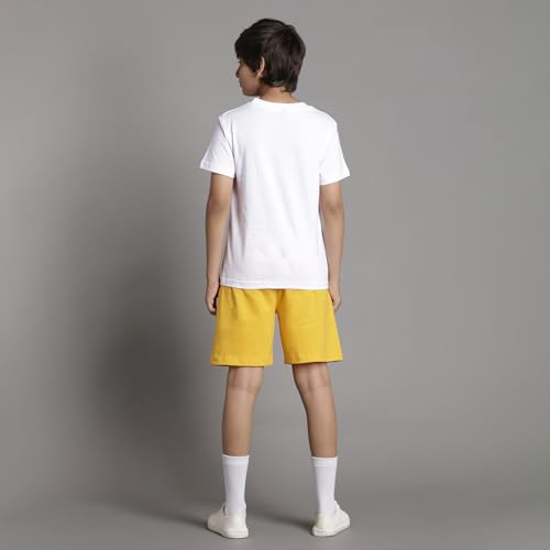 T2F Boys Printed Cotton Regular Fit Tshirt and Shorts Set (Pack of 3)