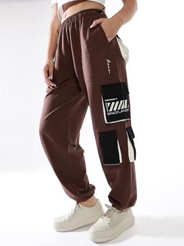 Hubberholme Women Printed Jogger High-Rise Casual Track Pants 14