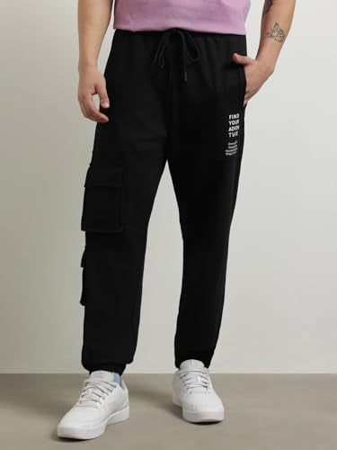 Nobero MenS Relaxed Sweatpants (1M-Bwjg-R0113_Black