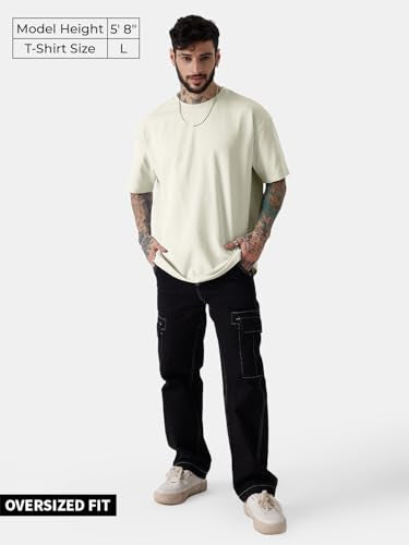 The Souled Storesolids: Off Whiteoversized T-Shirts