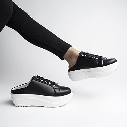 Shoetopia WomenS Slip-On Sneakers | Light Weight & Comfortable With Cushioned Footbed | Stylish Shoe Sneakers For Women Black-E
