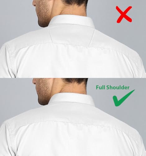 Mildin MenS Regular Cotton Blend White Slim Fit Solid Button Down Spread Collar Full Sleeve Curved Hemline Formal Shirt With On