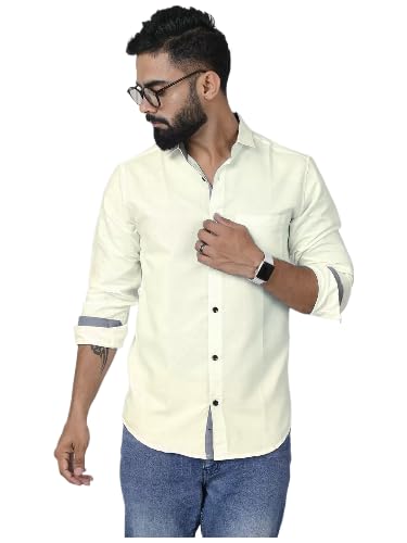Tee Projekt Mens Long Sleeve Button Down Shirt for Men Collared Casual Formal Soild Shirt