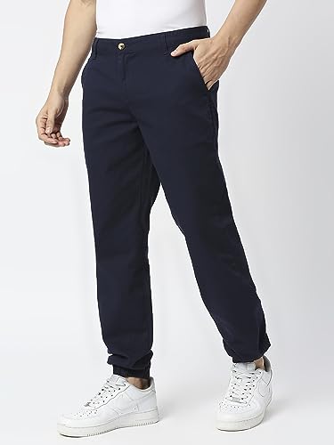 Thomas Scott MenS Solid Regular Fit Trouser Navy