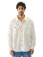 The Souled Store Solids Off White Long Sleeve Collared Cotton Utility Shirts For Mens & Boys- Regular Fit With Classic Style