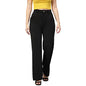 KOTTY Womens High Rise Viscose Rayon Straight Fit Solid Trousers