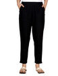 Digital Shopee Cotton Women Trouser Pant Use For Formal Office High Waist For Wide Leg Ankle Length Straight Pencil Pant (Black_