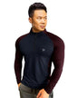 EYEBOGLER Men High Neck ColourBlocked Full Sleeve Regualr Fit T-Shirt