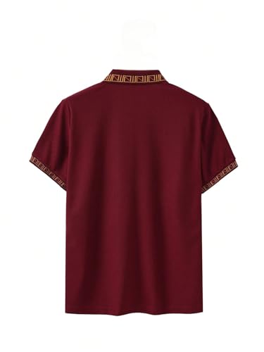 Greciilooks Solid Regular Fit Polo Casual For Men Stylish Latest | Half Sleeve T Shirt Maroon