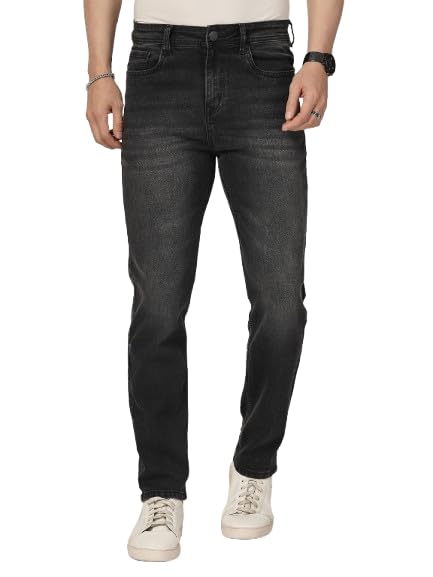 Style Quotient Men Black Regular Fit Mid Rise Stretchable Jeans