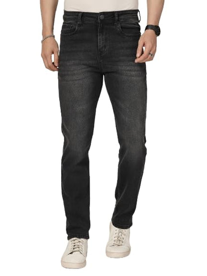 Style Quotient Men Black Regular Fit Mid Rise Stretchable Jeans