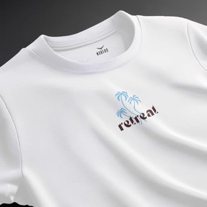 Nobero MenS Graphic Print Oversized Fit T-Shirt (1M-Twrt-C1090_White