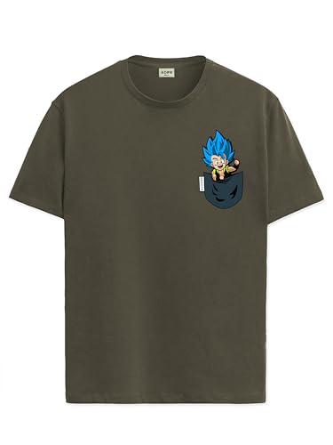 ADRO Tshirt for Men | Anime T Shirt for Men | 100% Cotton Tshirt | Graphic Printed T-Shirt | Chest Printed Tshirt | Gogeta Anime