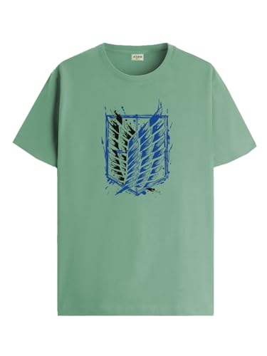 ADRO Mens Attack on Titan Cotton T-Shirt (2XL, Pista)