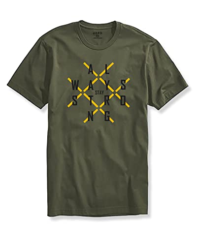 ADRO Mens Always Stay Strong Cotton T-Shirt (RN22-03-ALW-OL_Olive_S)