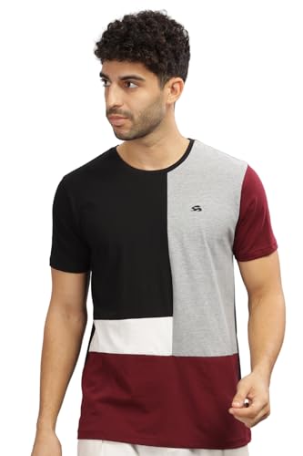 ADRO Tshirt for MenMulti Color T-Shirt for MenCotton T-ShirtMens TshirtRN8-24-BLGRMR-XL