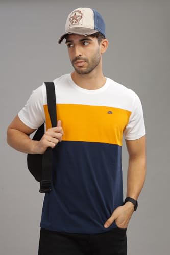 ADRO Tshirt for MenMulti Color T-Shirt for MenCotton T-ShirtMens TshirtRN8-24-WHMUNB