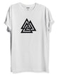 ADRO Triangle Mens Printed T-Shirt (RNR-M-TKT-WH_White_XL)