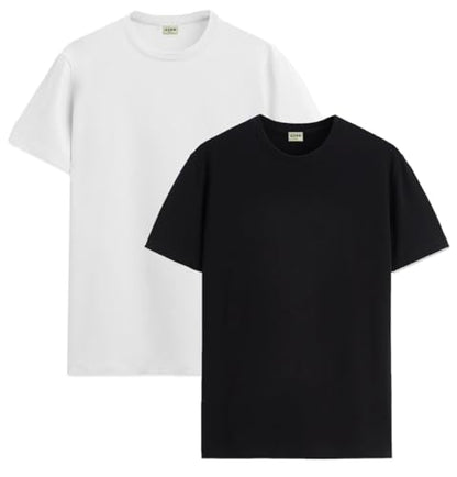 ADRO T Shirts Pack of 2 Mens Tshirts Cotton T Shirts for Men Tshirt T-Shirts Combo T Shirts Tshirts for Men Plain Solid Tshirts