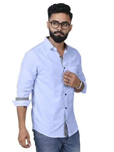 Tee Projekt Mens Long Sleeve Button Down Shirt for Men Collared Casual Formal Soild Shirt