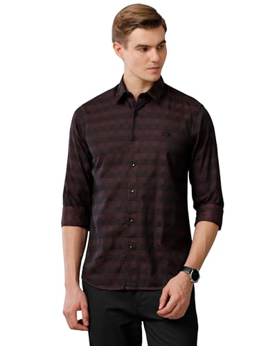 ADRO Elegant Essentials Giza Cotton Men's Casual Shirts (SHI-CH-DM_Dark Maroon_XL)