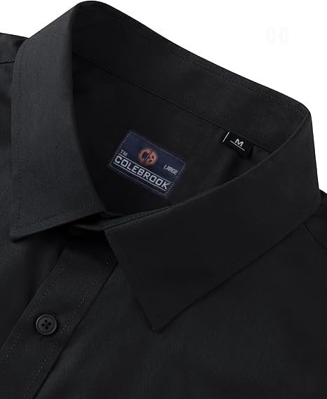 CB-COLEBROOK Mens Cotton Casual Classic Design Button Up Shirt with Chest Pocket, Male Clothes for Spring and Fall Business Occ