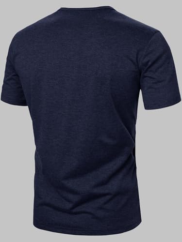 Noble Monk MenS Half Sleeves Henley Neck T-Shirt | Colorblock T-Shirt For Men