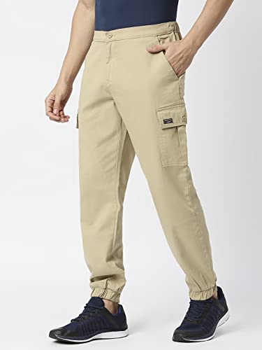 Thomas Scott Mens Solid Slim Fit Trouser Khaki