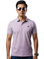 Mens Premium Cotton Polo T-Shirt | 220 GSM Soft Fabric | Casual Stylish Look | Contrast Collar Design Lavender Polo T Shirt | Po