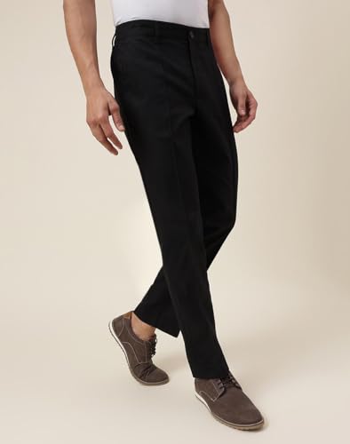 Fabindia MenS Slim Pants (1028303Black_Black
