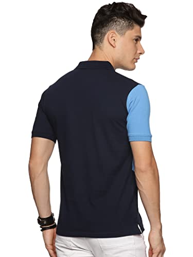 ADRO Premium Cotton Multicolor Polo T-Shirt for Men (PN23-S2-NBSK_Navy)