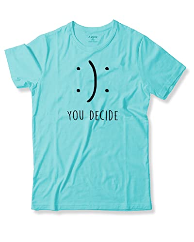 ADRO You Decide Mens Printed T-Shirts (RNR-M-DEC-MI_Mint_XL)