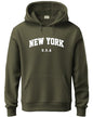 ADRO Men's Cotton Blend Neck Hooded Sweatshirt (H24-NEW-OL_Olive